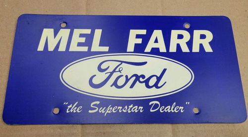 Mel Farr Ford (Northland Ford) - Old License Plate (newer photo)